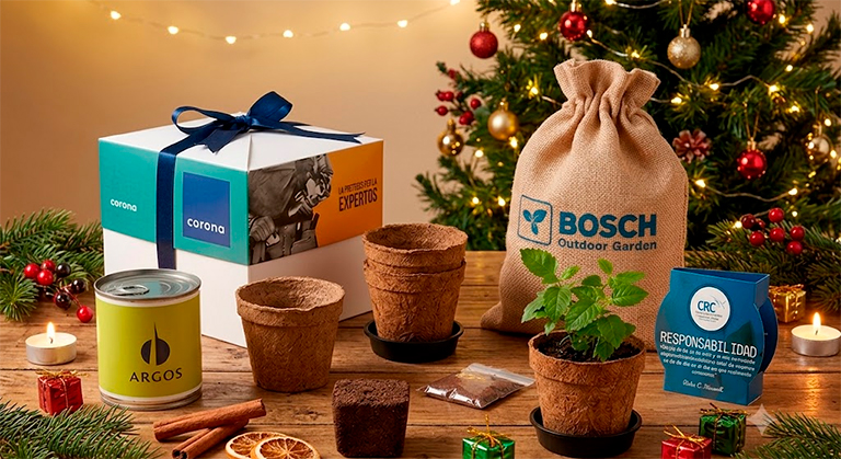 Muestra de regalos ecológicos para navidad corporativos y obsequios sostenibles personalizados para empresas de Eco Regalos.