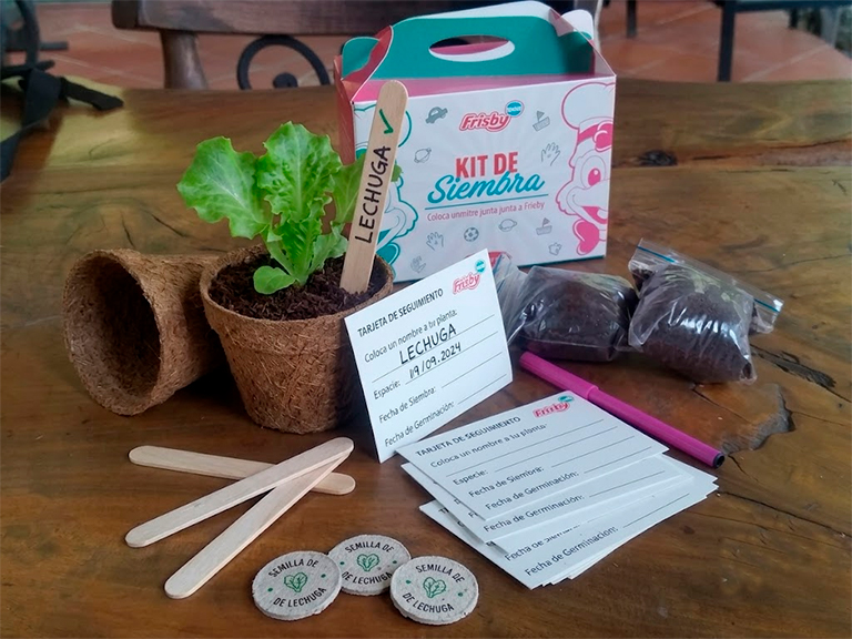 Kit de huerta ecológica personalizado para empresas y regalos corporativos sostenibles.