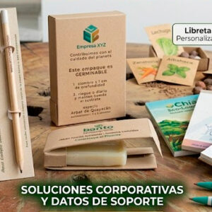 Kit hotelero sostenible personalizado para hoteles ecológicos y hospedajes responsables.