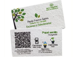 Tarjeta de presentación GERMINABLE PREMIUM con código QR