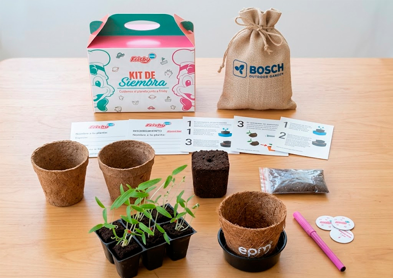 Kit de siembra corporativo personalizado para empresas, un regalo ecológico que invita a sembrar vida y fortalecer el compromiso ambiental.