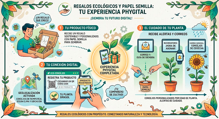 Regalos sostenibles con experiencia phygital