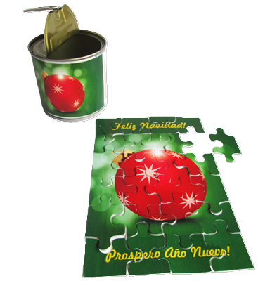 Rompecabezas sembrables enlatados en ecolata