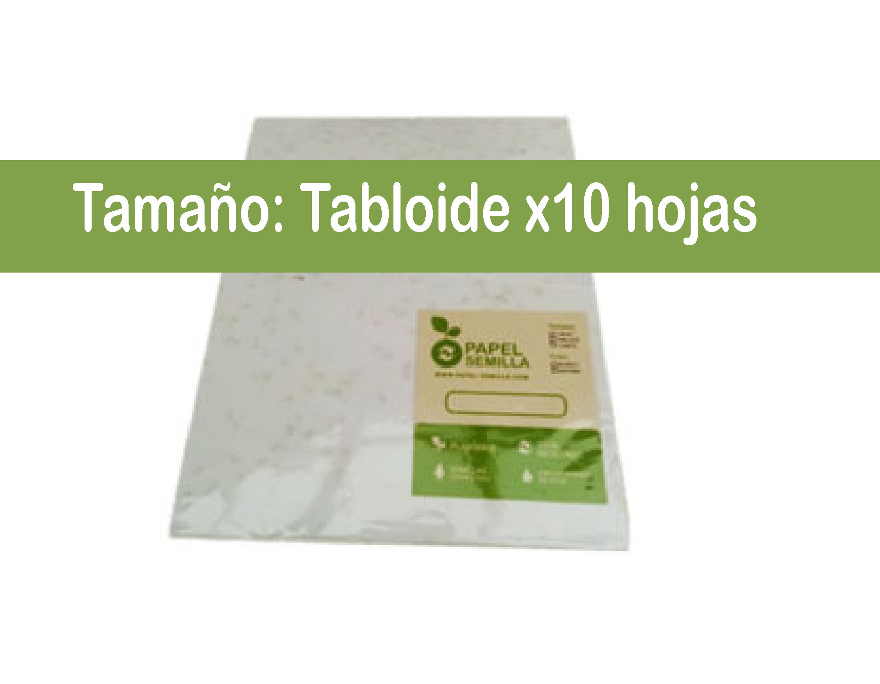 Papel Semilla Germinable Tabloide.  Paquete 10 hojas