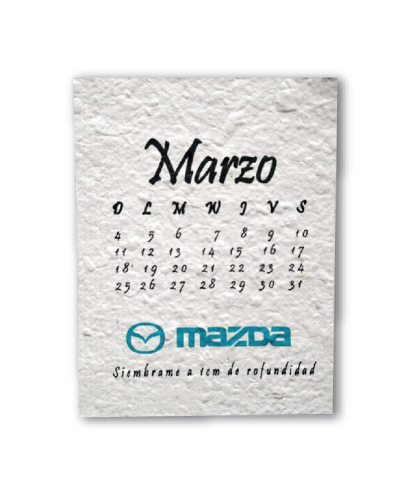 Calendario eco regalos®en Papel Semilla Germinable para escritorio Tamaño 10.0 X 13.0 cm - Imagen 6