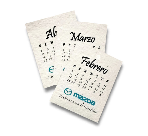 Calendario eco regalos®en Papel Semilla Germinable para escritorio Tamaño 10.0 X 13.0 cm - Imagen 5