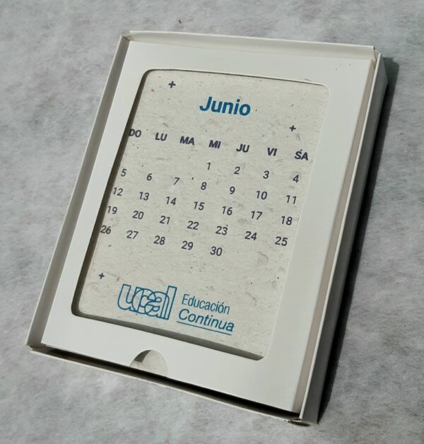 Calendario eco regalos®en Papel Semilla Germinable para escritorio Tamaño 10.0 X 13.0 cm - Imagen 7