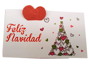 Postal con Corazón o Arbol navideño Plantable Germinable